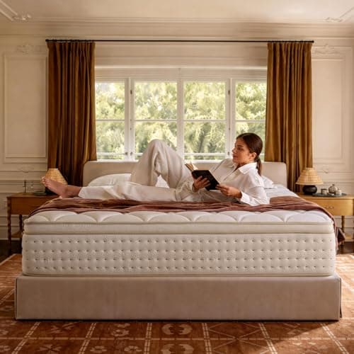 COMFBOX Queen Size Hybrid Mattress in a Box, 12 Inch, Cooling Gel Memory Foam and Pocket Springs, Medium Firm, Pressure Relief (Queen, 12, 12, Inches) — image 1