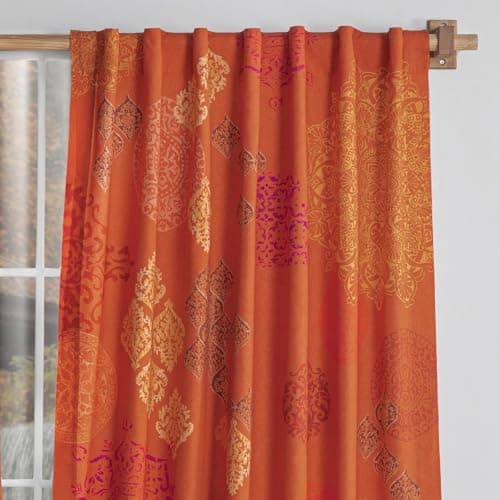 Maison d' Hermine Curtains for Living Room 100% Cotton 96 inch Length One Panel Light Filtering Curtains for Windows with Rod and Loop Pockets Gifts for Mothers Day (Versailles - Louvre, 50"W x 96"L) — image 1