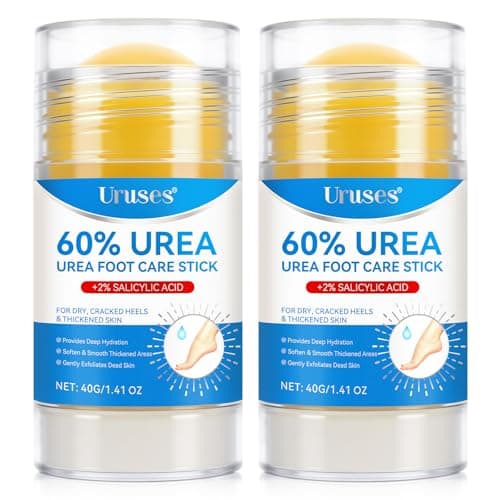 Uruses 2Pack Urea Cream 60% plus Salicylic Acid 2% Urea Foot Care Stick,Foot Cream for Foot Callus Remover, Feet Moisturizer Stick for Dry Cracked Heels, Hands, Knees,Hydrating Heel Balm, Easy To Use — image 1