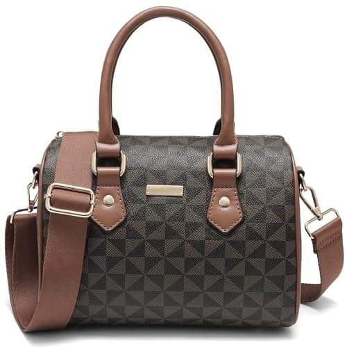 Goinsound Top Handle Bags for Women - Leather Boston Bags & Crossbody Handbag with Detachable Long Strap — image 1