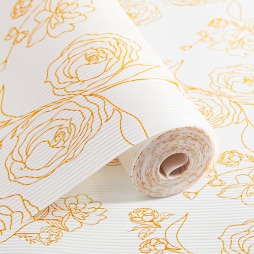 Shelf Cabinet Liner for Kitchen- Non Adhesive Drawer Liner Refrigerator Liner, Premium Waterproof Shelf Paper Protect Surface, Non Slip Easy to Clean Durable EVA Material, Roses, 11.8 in x 20FT — image 1