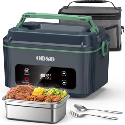 ODSD Cordless Electric Lunch Box for Adults, Heated Lunch Box with 130min Battery Life, Self-Heating Portable Electric Food Warmer with 1.2L Container for Truck, Office, or Outdoor Worksite — image 1