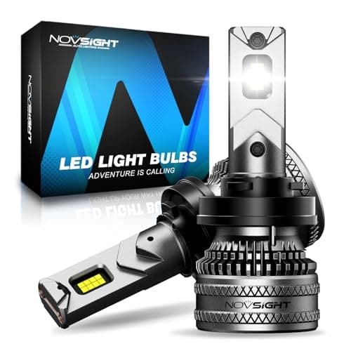 NOVSIGHT 𝐇𝟏𝟏 Fog Light Bulbs - 70000LM Ultra Bright 𝐇𝟏𝟏/𝐇𝟗/𝐇𝟖 Fog Bulb, 100,000+ Hours Lifespan, Automotive High/Low Beam LED Bulb With Cooling Fan, 6500K White, IP68 Waterproof, Pack of 2 — image 1