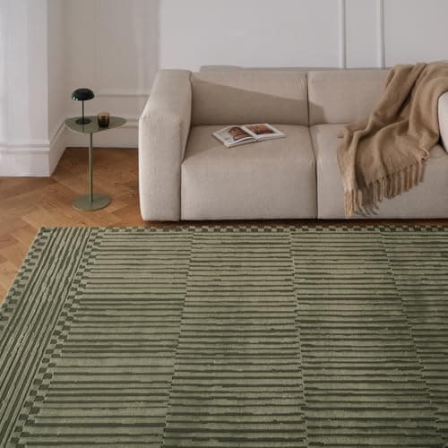 Revival Rugs Soloba 7'10"x10' Washable Area Rug for Living Room Bedroom - 100% Recycled Oeko-TEX Certified, Medium Pile, Green — image 1
