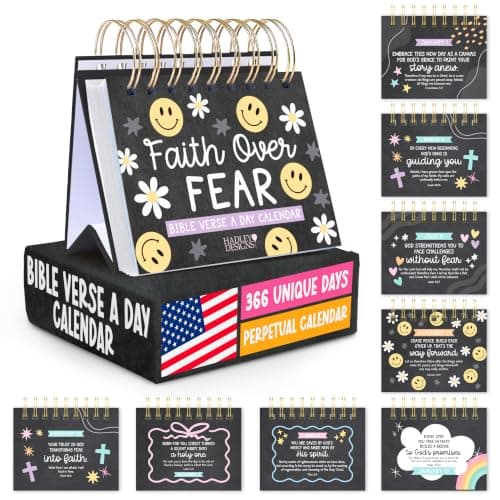 Daily Bible Verse Desk Flip Calendar 2027 - Daily Scripture Flip Calendar | Inspirational Desk Calendars 2027, Christian Perpetual Calendars, Motivational Quotes for Desks, Christian Birthday Gifts — image 1