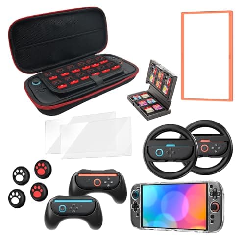 Switch 2 Accessories Bundle for Nintendo Switch 2 2025 Console, 16-in-1 Kit:Carrying Case,Dockable Protective Shell,Grip for Joycon, for Game Boy Advance Games — image 1
