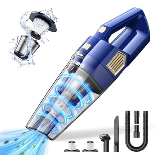DBHAL Handheld Vacuum Cordless, 15000PA Powerful Suction Car Vacuum Cleaner Lightweight with Multi Accessories, Hand held Vacuum Cleaner Dust Busters Cordless Rechargeable for Car Home — image 1