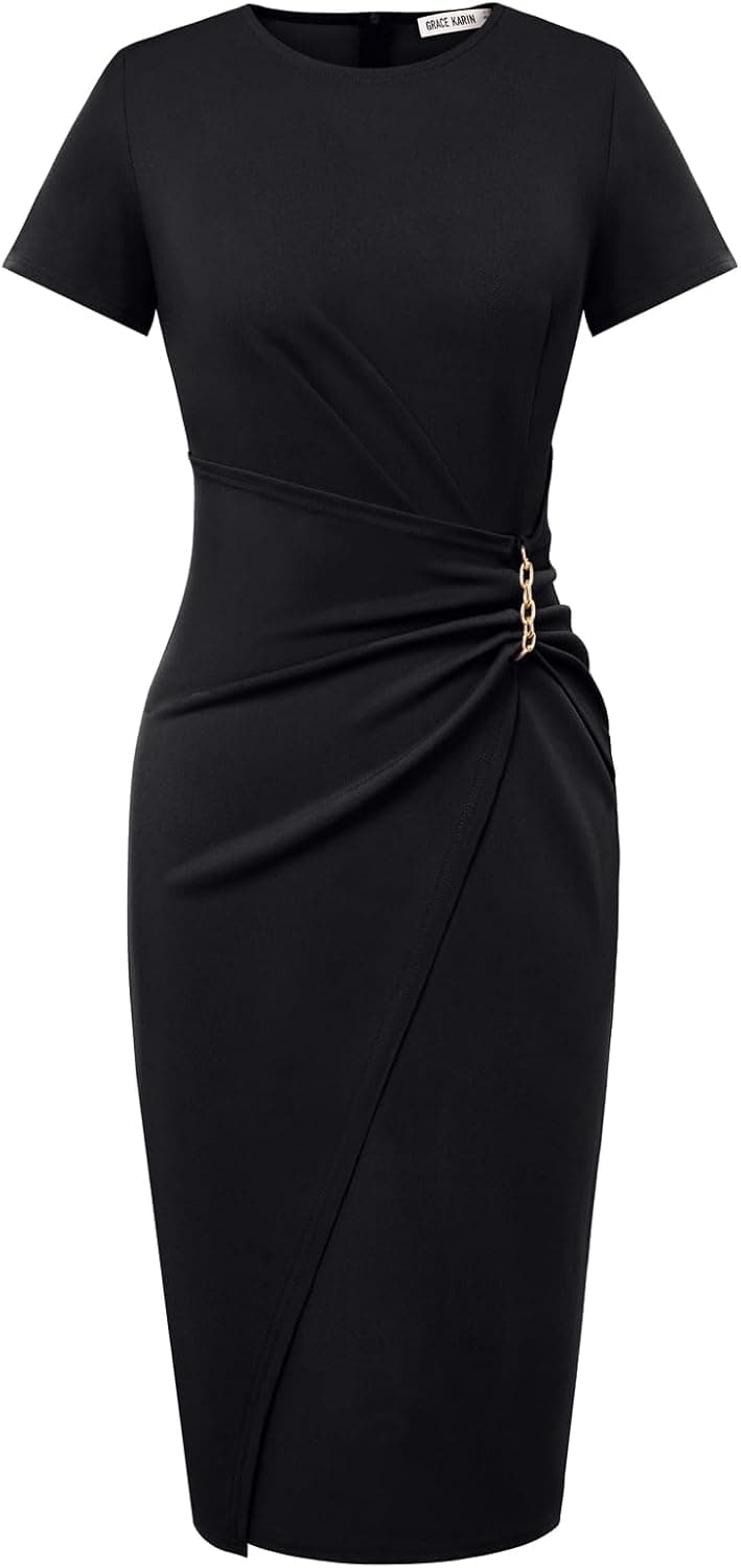 GRACE KARIN Womens Short Sleeve Work Dress