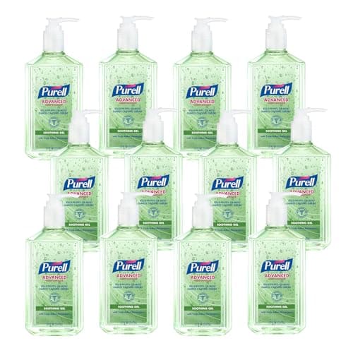 PURELL Advanced Hand Sanitizer Soothing Gel, Fresh Scent, 12 fl oz Pump Bottle (Pack of 12) - 3639-12