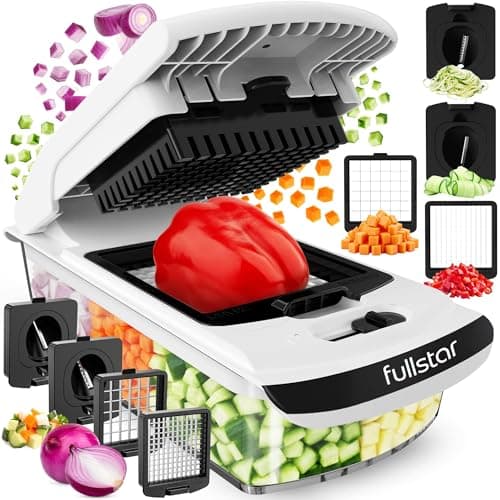 Fullstar The Original Pro Chopper - Vegetable Chopper and Spiralizer, Food Chopper with Container, Fruit Slicer, Kitchen Gadgets & Gifts, Home Essentials (4 in 1, White) — image 1