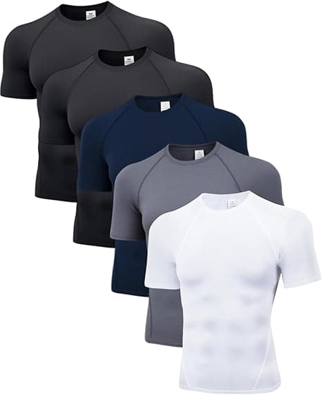 CYPER SUN 5 Pack Mens Compression Shirts