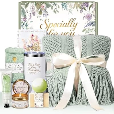 Mothers Day Gift for Mom, Birthday Gifts for Women, Get Well Soon Gift, Gift Basket for Her Thinking of You Gift Set Care Package Spa Gifts for Women, Gift Box for Mom Adults Grandma