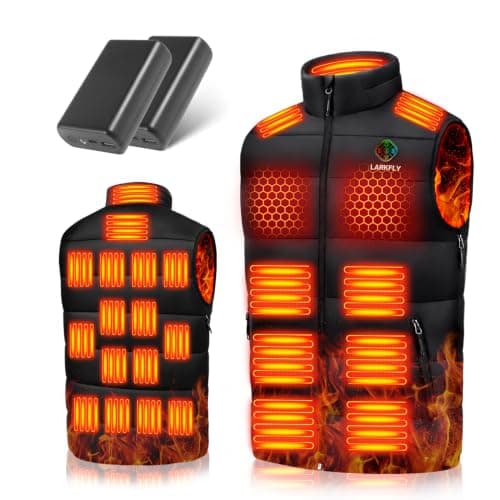 24 Zones Heated Vest for Men Women (with Battery) 5‑in‑1 Smart Ctrl | Heated Vest with 7.4V 40000mAh Batt Pack, Mens Heated Vest Lightweight Winter Warm Vest Commute & Daily Winter Wear — image 1