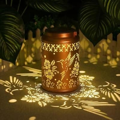 Mothers Day Gifts for Mom, Hummingbird Solar Lanterns Outdoor Waterproof - Birthday Gifts for Women, Hanging Solar Lantern for Yard, Patio, Porch, Garden Decor