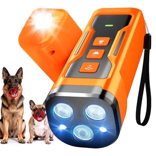 iBurr Dog Bark Deterrent Devices, 6 Modes 3X Ultrasonic Anti Barking Device for Dogs, 33 FT Range Barks No More Indoors Neighbor Outdoors with Flashlight,Dog Training Device