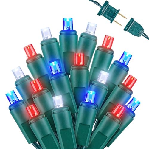 Brightown LED Red White Blue Mini String Lights, 26.5Ft 100LEDs F5 Lights for 4th of July Decorations, Connectable Lights for Indoor Outdoor Holiday Patio Independence Day Decor, 250th Anniversary — image 1