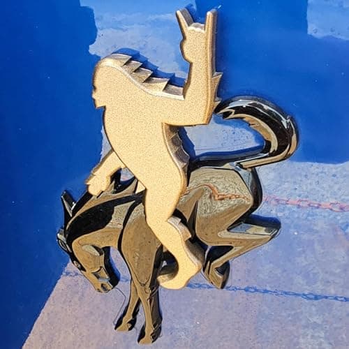 Bronco Sasquatch Emblem Overlay Decal, 3x4 Inch, Black Metallic, Weather-Resistant 3M Adhesive, 2021-2025 Models (Bronze Metallic, Rock Out) — image 1