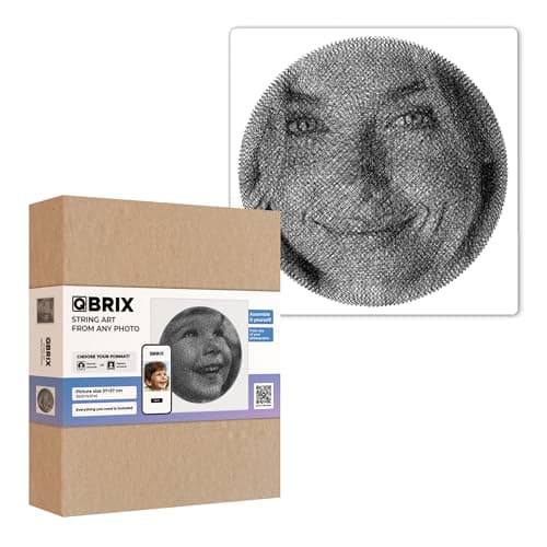 QBRIX Custom String Art Kit | DIY Craft Kit for Adults for Handmade Home Décor Creation | All-in-One Photo String Art Maker | Round or Square Portrait — image 1