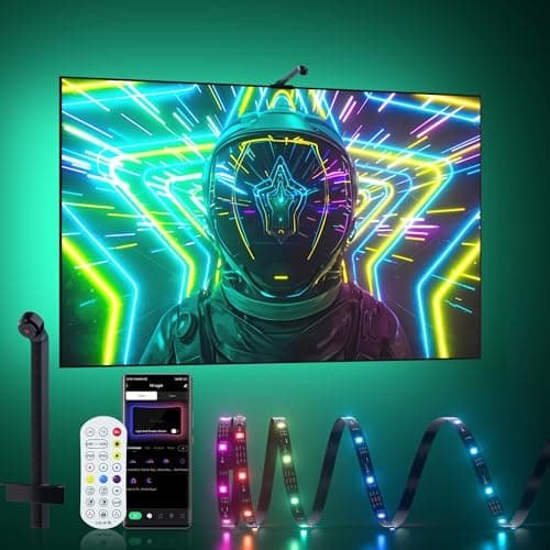 MIHEAL TV LED Backlight with Sensor,16.4FT RGB Strip Lights for 55-65 inch PC, TV, Monitor, Smart TV Lights Behind That Sync with Screen, Compatible with App Music Sync, for Gaming Room — image 1