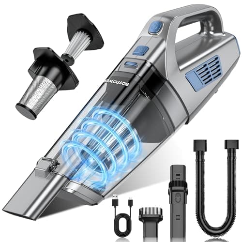 BQYPOWER Handheld Vacuum Cordless, 16000PA Strong Suction Hand Held Vacuum Cordless Rechargeable with Multiple Accessories, Portable Car Vacuum Cleaner High Power for Car Home Office — image 1
