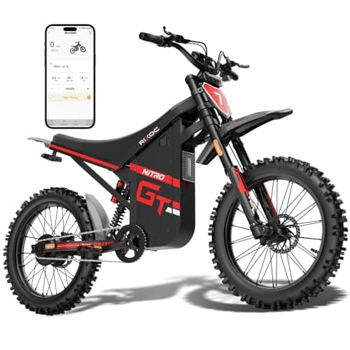 RIXOC GT19 Electric Dirt Bike, Peak 3000W,39MPH,52V 31.2Ah Removable Battery,62Mile Electric Motorcycle,19" Off-Road Tire Ebike,4-Piston Hydraulic Brake, Electric Bike for Teens and Adult — image 1