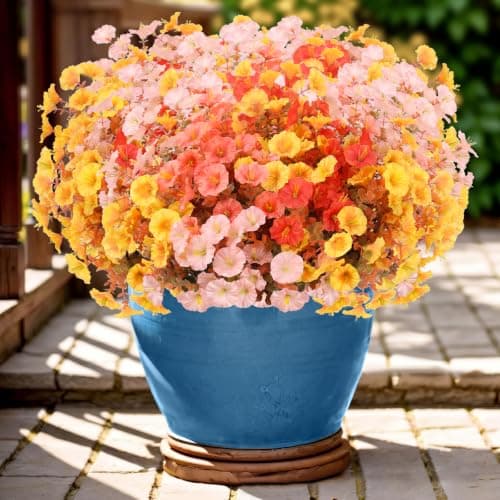 12 Bundles Fall Artificial Morning Glory Flowers for Outdoors(Fall Mixed4) — image 1