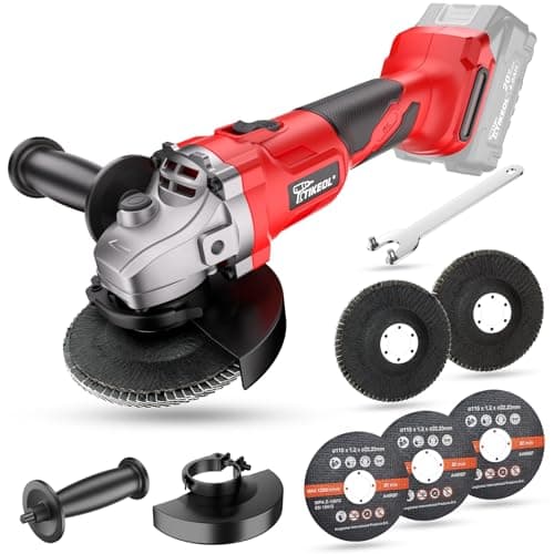 Tikeol 20V Cordless Angle Grinder for Matkita 20V battery(Only tool)- 4-1/2 inch Brushless Motor Cut-Off Tool Metal Cutting, Grinding & Polishing for DIY& Professional Use