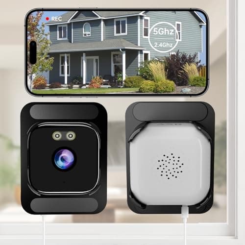 AXB 4K Window Security Camera for Home: 2.4GHz&5GHz WiFi Window Camera with Dual-Light Color Night Vision - Indoor Window Cam with Motion Detection for Home Security 2Pack — image 1