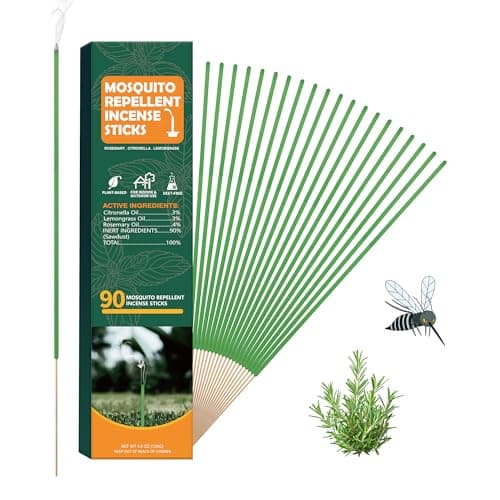 90 pcs Citronella Mosquito Repellent Incense Sticks, Deet Free Mosquito Repellent Outdoor Patio, Natural Essential Oil Mosquito Barrier for Patio, Indoor, Camping, Fishing — image 1
