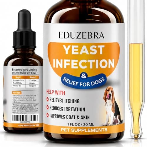 Yeast Infection Treatment for Dogs Ear, Paws, Skin - All Breeds and Sizes | Made in USA, Fast-Acting Dog Yeast Infection Treatment for Irritation, Inflammation, and Itching, Soothing and Effective 30ml — image 1