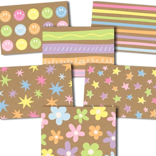 24 Blank Cards and Envelopes Blank Note Cards Stationery Designed in USA | Kraft Pastel 6 x 4 Greeting Card with Envelopes, Notecards and Envelope Set, Cute Card for All Occasion, Stationary Pack — image 1