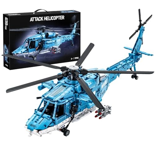 Military Helicopter Building Blocks Set, 1521PCS Army Airplane Bricks Model–Air Force Utility Helicopter Toy with Rotating Blades, Detailed Cockpit, Tactical Gear–Collectible Gift for Boys Teen Adults — image 1