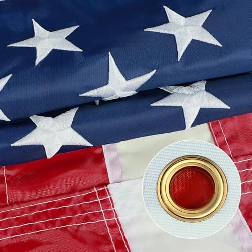 American Flags for Outside 3x5 FT American Flag | USA Flag 3 X 5 Heavy Duty Outdoor US Flags with Embroidered Stars, Sewn Stripes, Thick Spun Polyester Vivid Color UV & Fade Resistant, Brass Grommets — image 1