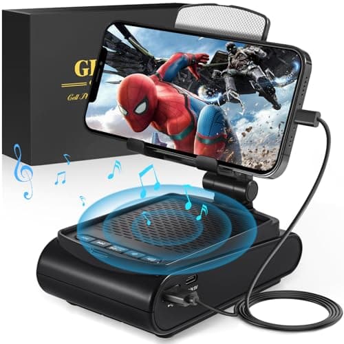 Birthday Gifts for Men Him, Cell Phone Stand with Wireless Bluetooth Speaker and Charging Function 360° Rotable Angle Adjustable, Unique Mens Gifts for Dad Husband Boyfriend, Cool Gadgets for Men