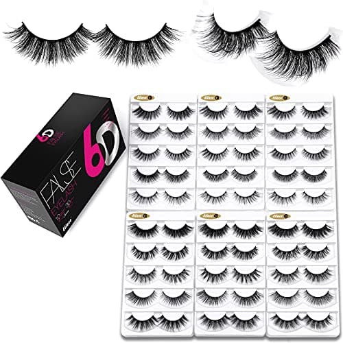 Eliace False Eyelashes Natural look Cat Eye Lashes Wispy Strips,6D Volume Mink lashes 30 Pairs 10 Mixed Styles Fake Eyelashes Pack,Wispy Eyelash Soft Reusable Dramatic Fluffy Beauty Lash Wholesale — image 1