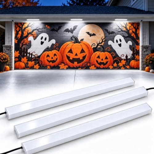 3-in-1 Garage Door LED Christmas Lights for 7x16FT Garage Door Christmas Covers, Plug-in & Easy to Install, Warm White Light for Decorations, Magnets & Banners (Cover Not Included) — image 1