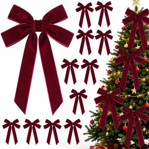 BAOXUE Velvet Bows for Christmas Tree — image 1