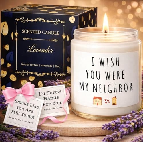 Candles Gifts for Women, Birthday Gifts for Women, Unique Friendship House Warming Gift for Womens, Best Friend, Sister, Bestie, Funny Lavender Scented Candle with Replaceable Stickers — image 1