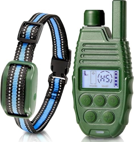 Shock Collar for Dogs, 4200FT Dog Training Collar with Remote for 15-120lbs Small Medium Large Dog, IP68 Waterproof Rechargeable E Collar with 3 Training Modes: Beep, Vibration, Safe Shock(Green) — image 1