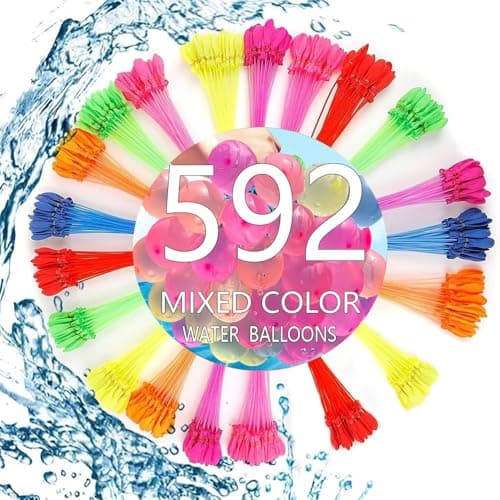 592 PCS Self Sealing Water Balloons Quick Fill, Water Balloon Yard Games Rapid Fill Kids Toys, Balloons Set Summer Splash Party Easy Quick Fun Outdoor Backyard for Swimming Pool A1