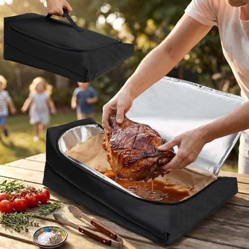 Upgraded Mess-Free Meat Resting Bag with Top-Open Design - 100% Leakproof BBQ Blanket for Brisket, Reinforced Seamless Resting Bag, Smoker Accessories, Grilling Gift for Men (Oxford Fabric 21'') — image 1