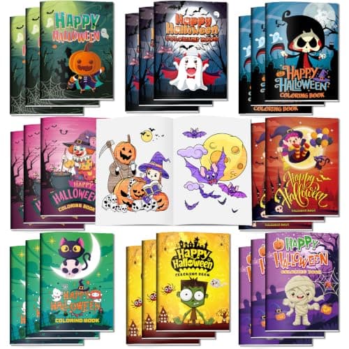 Elfew 24 Pack Mini Halloween Coloring Books for Kids Bulk — image 1