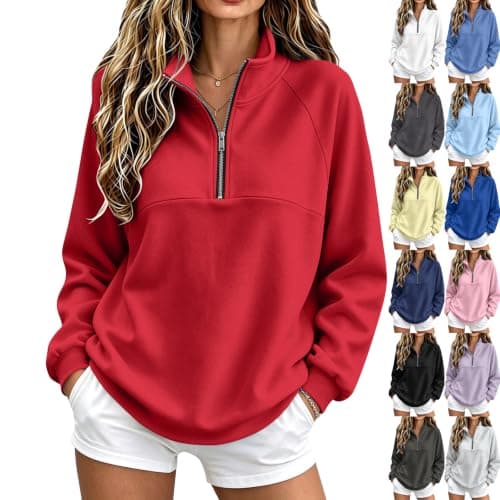 Quarter Zip Pullover Women Fleece — image 1