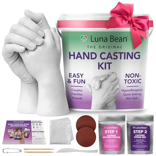 Luna Bean Hand Casting Kit – The Original Hand Mold Kit – Mothers Day Gifts for Mom - Anniversary Engagement Gifts for Women Men Couples Wife Boyfriend Girlfriend Wedding Bridal Shower — image 1