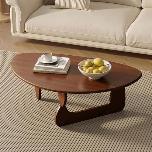SoulNest Mid Century Small Coffee Table, Walnut Coffee Table for Living Room, Suitable for Living Room, Reception Room or Office (Small, Triangle) — image 1
