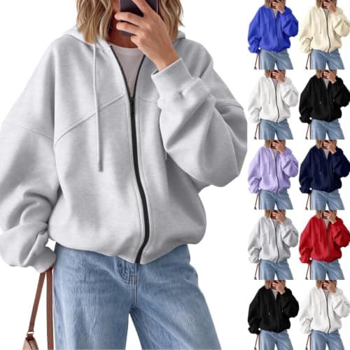 Women's Fall Zip Up Hoodies Sweatshirts — image 1