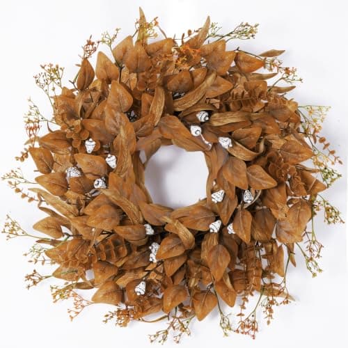 26 Inch Fall Wreath for Front Door, Artificial Eucalyptus Porch Decor (26in) — image 1