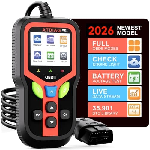 OBD2 Scanner Diagnostic Tool, Check Engine Lights and Clear Vehicle Trouble Code, Battery Start Test, Live Data, Cloud Printing, Freeze Frame, Car Scanner for All OBDII Vehicles Since 1996 — image 1