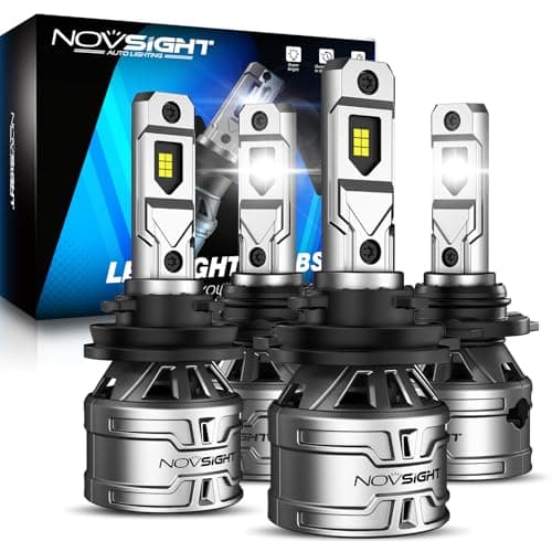 NOVSIGHT 9005 H11 Fog Bulbs - 600% Super Bright HB3 H9/H8 Fog Bulbs Combo with Cooling Fan, 3-Min Quick Installation, 6500K, Pack of 4 — image 1