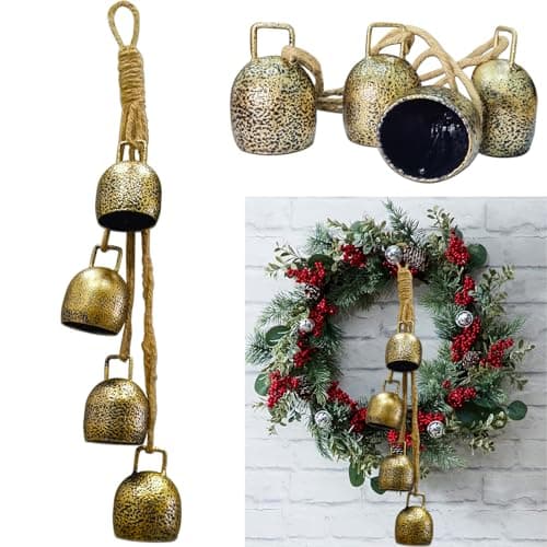 YXOTJHS Christmas Bells for Decoration, Gold Vintage Bells, Brass Christmas Bells for Door Garland Christmas Tree - Christmas Bell Gifts for Women — image 1